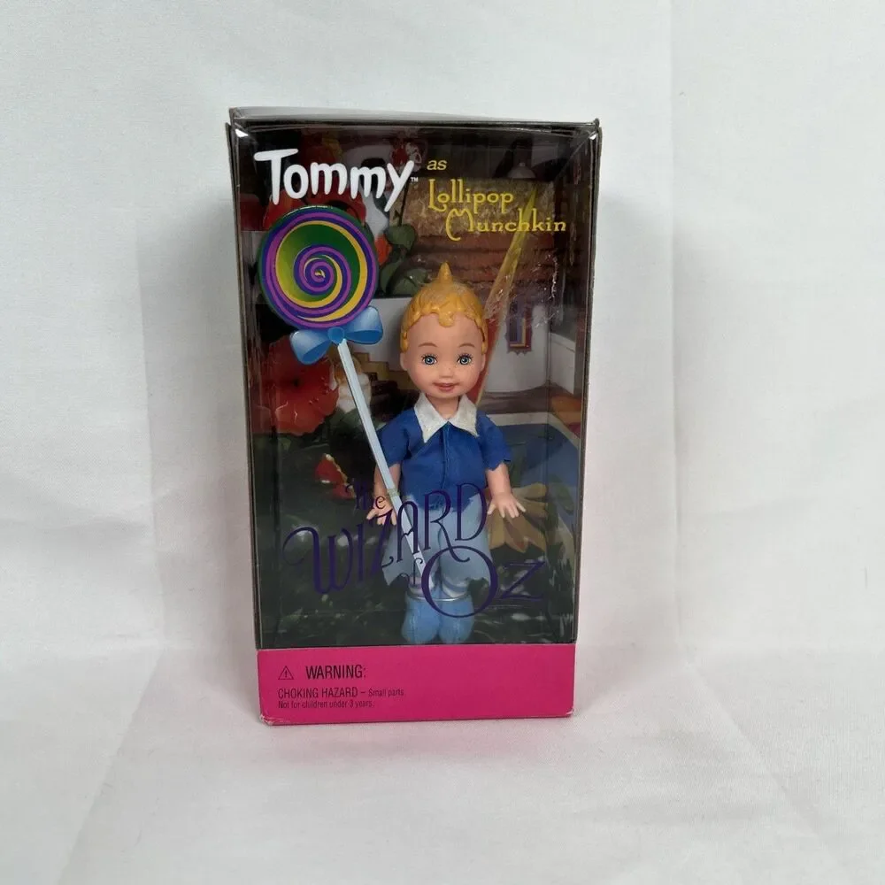 Vtg 1999 Barbie Wizard of Oz TOMMY Lollipop Munchkin Original Box 25819 4.5”